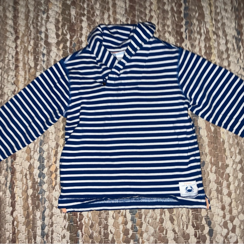 Janie and Jack Navy and White Striped Sweater
